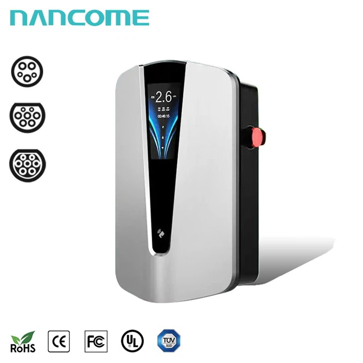 Cargador de pared para vehículos eléctricos con pantalla LCD